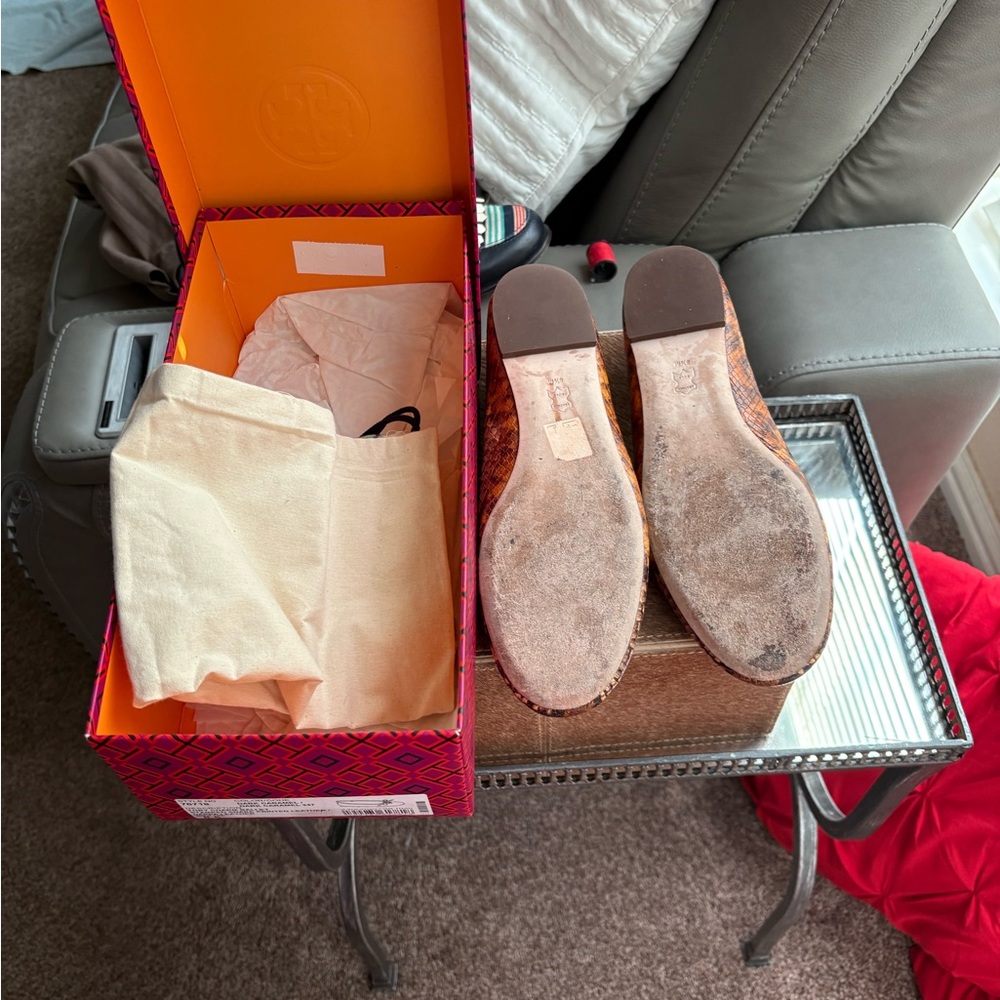 Chic Brown Python Print Women's Flats - image 2